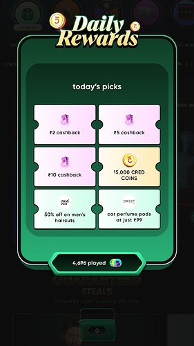 Cred Daily Rewards Offers
