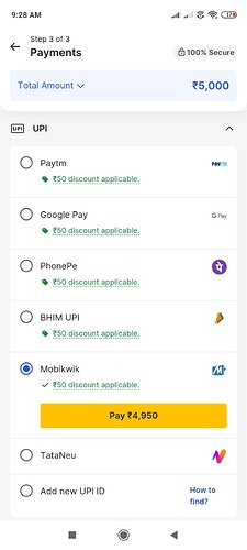 Flipkart Gift Card UPI Offer