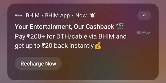 BHIM App Cashback Offer