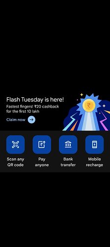 Google Pay Flash Tuesday Offer Screenshot 1