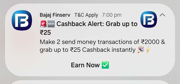 Bajaj Finserv Send Money Offer