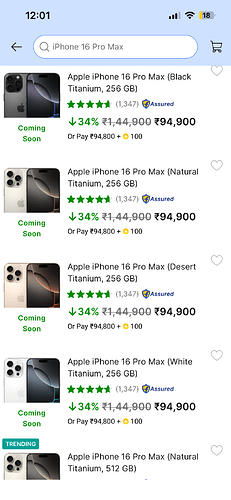 iPhone 16 Pro Max Specifications