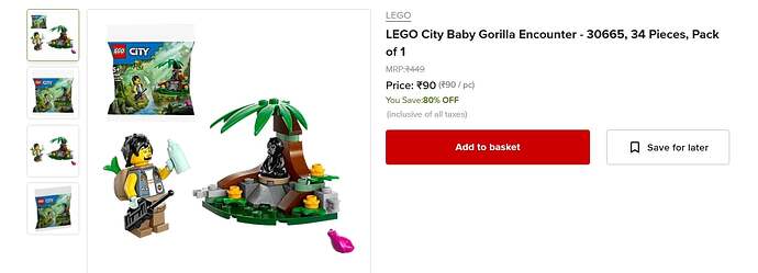 LEGO City Baby Gorilla Encounter 30665 Set