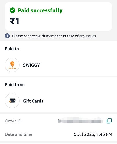Swiggy One ₹1 Offer