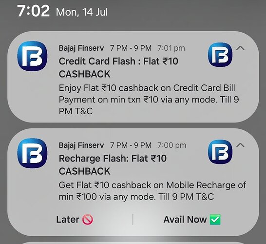 Bajaj Finserv Credit Card Bill Payment Cashback