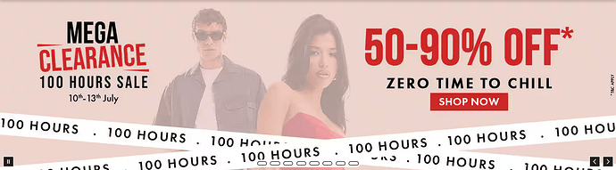AJIO Mega Clearance Sale Banner