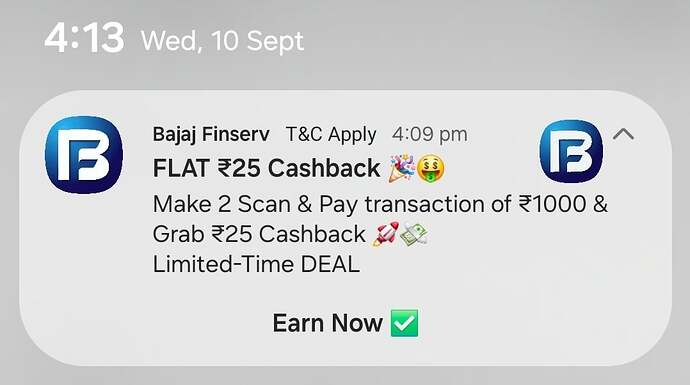 Bajaj Finserv Scan & Pay Offer