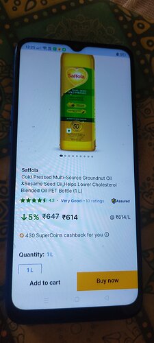 Saffola Cold Pressed Oil Offer