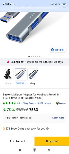 Bestor Multiport Adapter for MacBook
