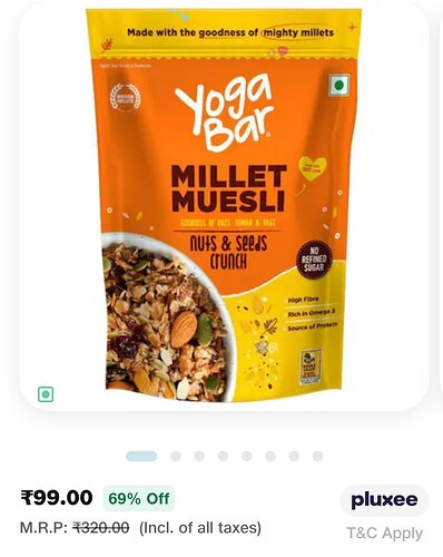Yogabar Millet Muesli 500g Deal on JioMart