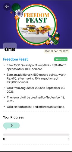 OneCard Freedom Fest Offer