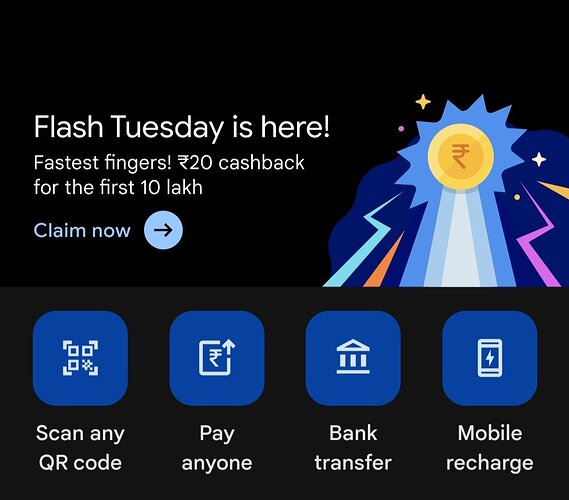 Google Pay Flash Tuesday Offer