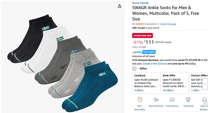 SWAGR Ankle Socks