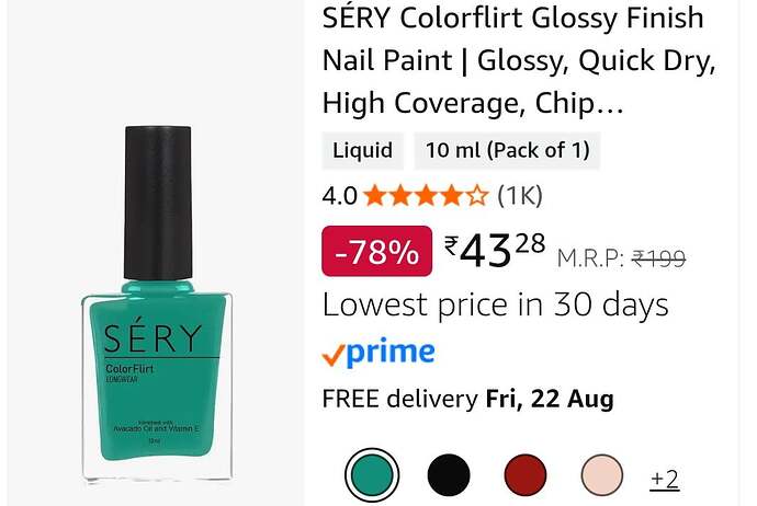 SÉRY Colorflirt Glossy Nail Paint Clear Bow