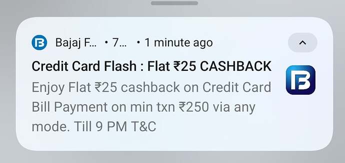 Bajaj Finserv Credit Card Bill Payment Cashback