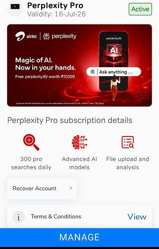 Perplexity Pro Offer Banner