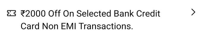 Bank Offer for Non-EMI