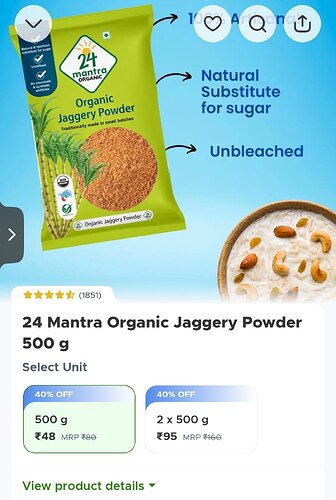 24 Mantra Organic Jaggery Powder