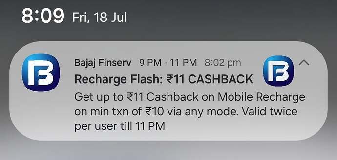 Bajaj Finserv Mobile Recharge Offer