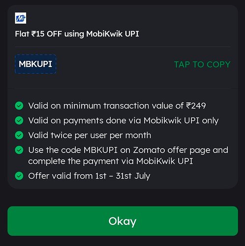 Zomato MobiKwik Offer 4