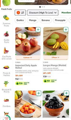 Swiggy Instamart Fruits & Vegetables Offer Screenshot 1