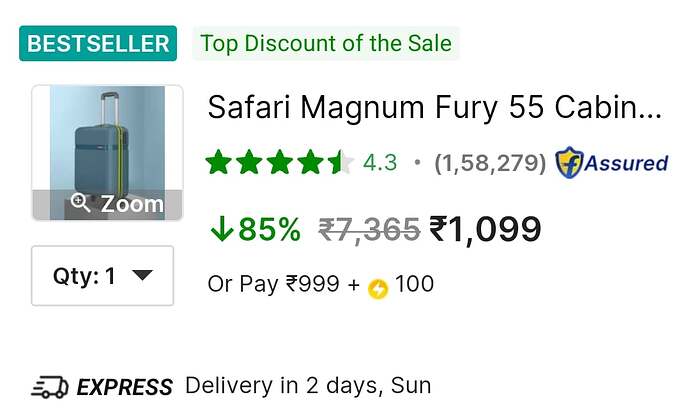 Safari Magnum Fury 55 Suitcase