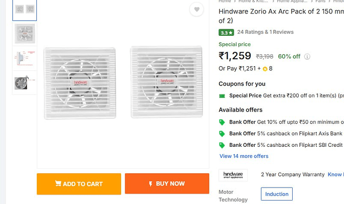 Hindware Faucet/Tap Pack of 2 Deal
