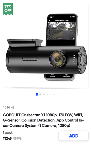 GOBOULT Cruisecam X1 Dash Cam
