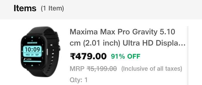 Maxima Max Pro Gravity Smartwatch
