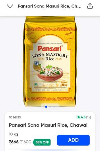 Pansari Sona Masuri Rice 10kg
