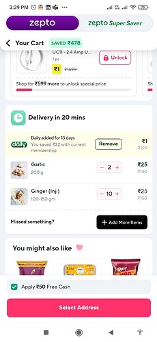 Zepto Ginger Offer Screenshot 2
