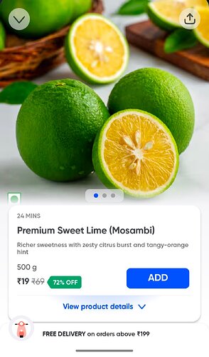 Premium Mosambi Sweet Lime on Swiggy Instamart