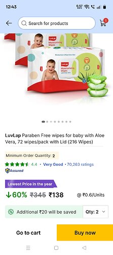 LuvLap Baby Wipes