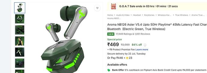 Aroma NB126 Aster V5.4 RGB Gaming TWS Earbuds