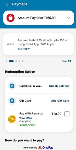 Flipkart SuperCoins Redemption on JioMart