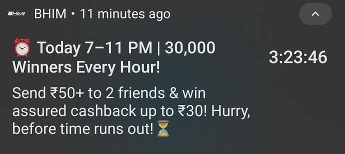 BHIM UPI Lite Cashback Offer