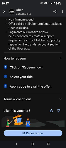 Uber Offer Screenshot 2