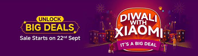 Diwali With Xiaomi Sale Banner
