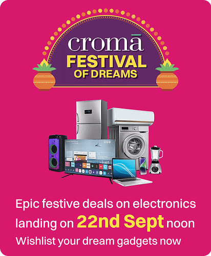 Croma Festival Of Dreams Sale Banner