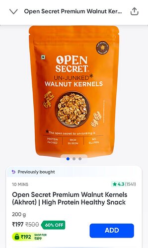 Open Secret Premium Walnut Kernels