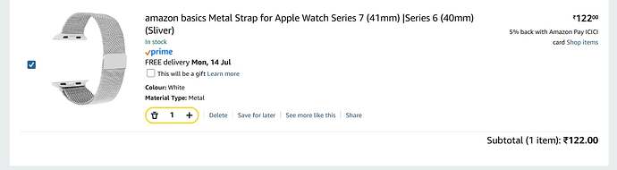 Amazon Basics Apple Watch Strap Band