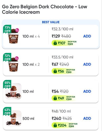 Go Zero Belgian Dark Chocolate Ice Cream Deal Swiggy Instamart