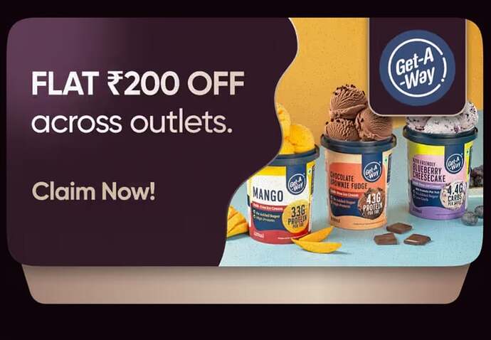 Swiggy Black Friday Offer Get-A-way Icecream