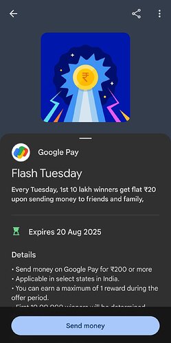 Google Pay Offer Claim Screen