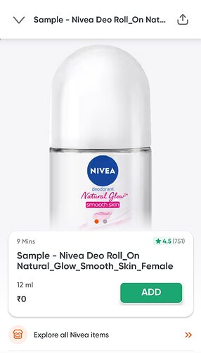 Nivea Deo Roll On Sample Offer