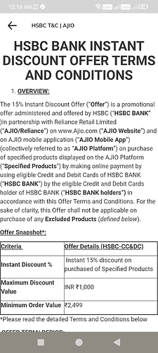Half Gram Gold Offer with HSBC Credit Card
