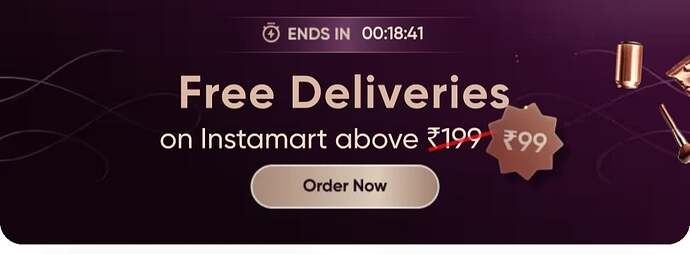 Swiggy Instamart Free Delivery Offer