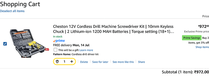 Cheston 12V Cordless Drill Machine Screwdriver Kit