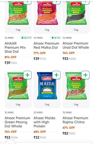 Instamart Ahaar Grocery Deals