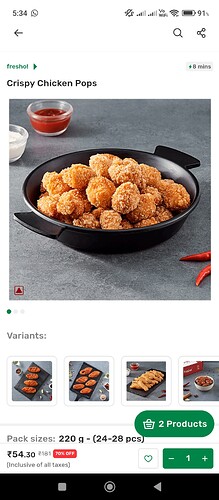 Fresho Crispy Chicken Pops